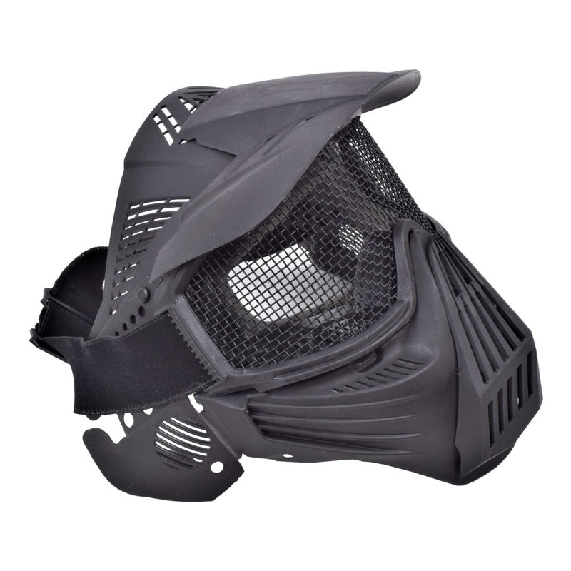 Load image into Gallery viewer, wosport maschera con rete metallica nera (c007b) 
