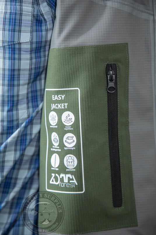 EASY GIACCA PIOGGIA ULTRALEGGERA by ZOTTA FOREST<BR/>VERDE OLIVA<BR/><BR/> 