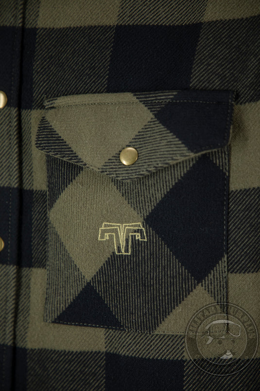 GARDENA man shirt scacchi Neri e Verdi 