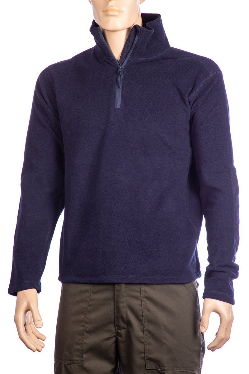 Carica immagine in Galleria Viewer, Maglia in pile polare 230gr\mq anti-pilling ,collo alto blu navy 
