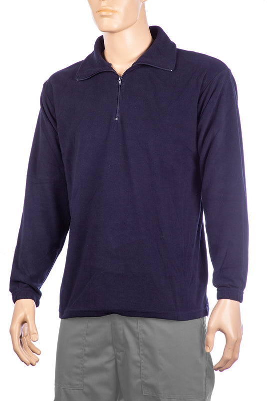 Maglia in micropile antipilling mezza zip 100gr BLU 