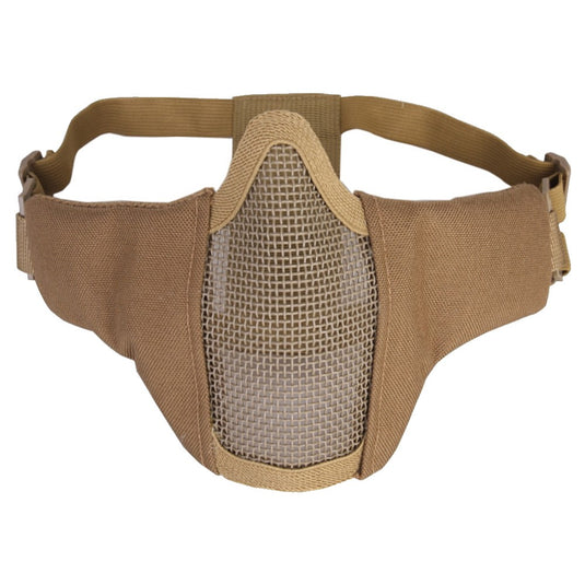 emersongear maschera mezzo viso con rete in metallo coyote brown 