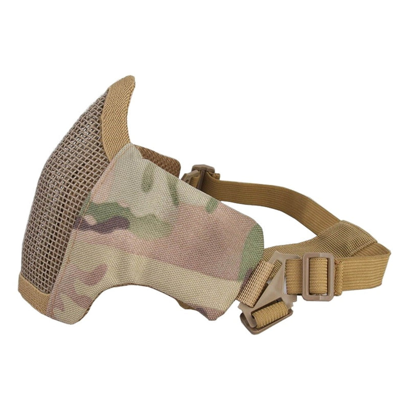 Load image into Gallery viewer, emersongear maschera mezzo viso con rete in metallo coyote brown 
