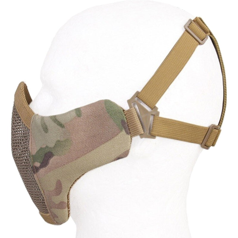 Load image into Gallery viewer, emersongear maschera mezzo viso con rete in metallo coyote brown 
