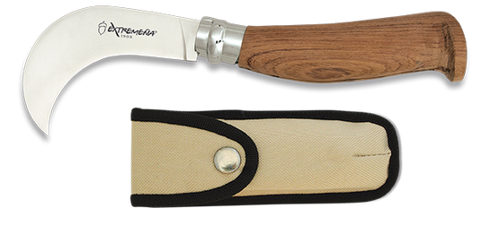 Roncola pieghevole con blocco lama 8 cm  con fodero 