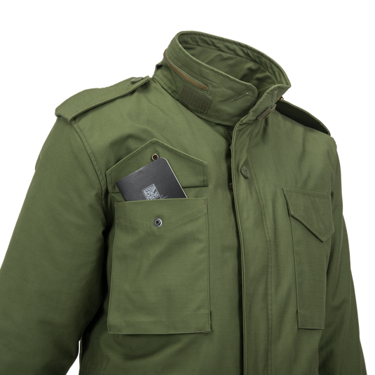 GIACCA M65 - NYCO SATIN HELIKON-TEX® colore VERDE OLIVA 
