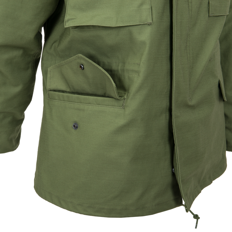 Load image into Gallery viewer, GIACCA M65 - NYCO SATIN HELIKON-TEX® colore VERDE OLIVA 
