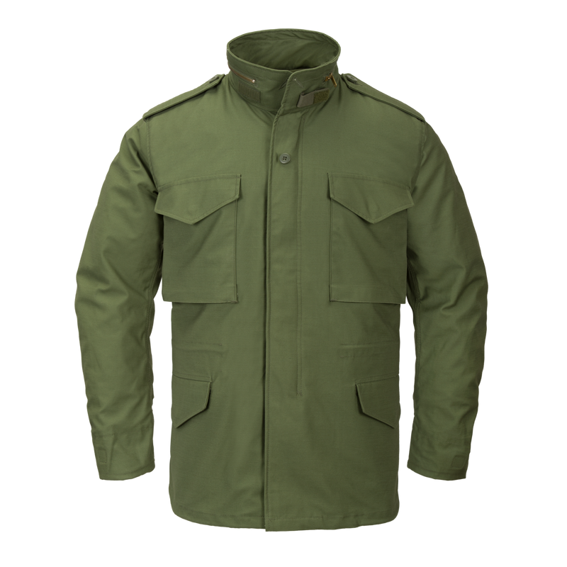 Load image into Gallery viewer, GIACCA M65 - NYCO SATIN HELIKON-TEX® colore VERDE OLIVA 
