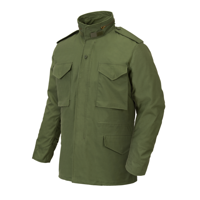 Load image into Gallery viewer, GIACCA M65 - NYCO SATIN HELIKON-TEX® colore VERDE OLIVA 
