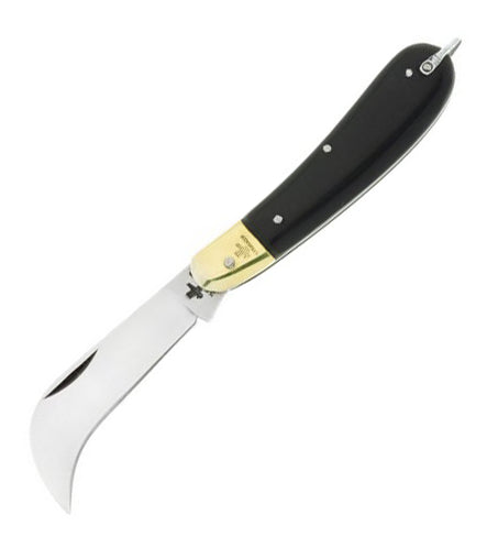 Roncola mezza luna testa ottone 17 cm manico in ABS 