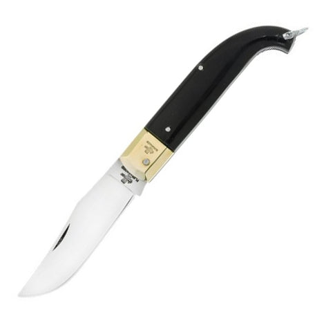 Coltello Scarperia manico nero testa ottone cm20 
