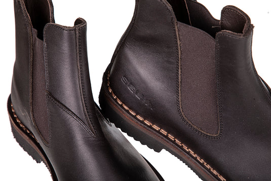 STIVALETTO CON ELASTICO E SUOLA VIBRAM LAVORAZIONE ARTIGIANALE MADE IN ITALY. 