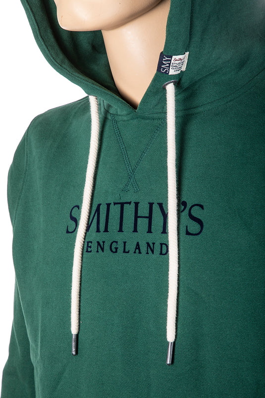 smithy's felpa uomo chiusa con cappucio e marsupio colore verde 
