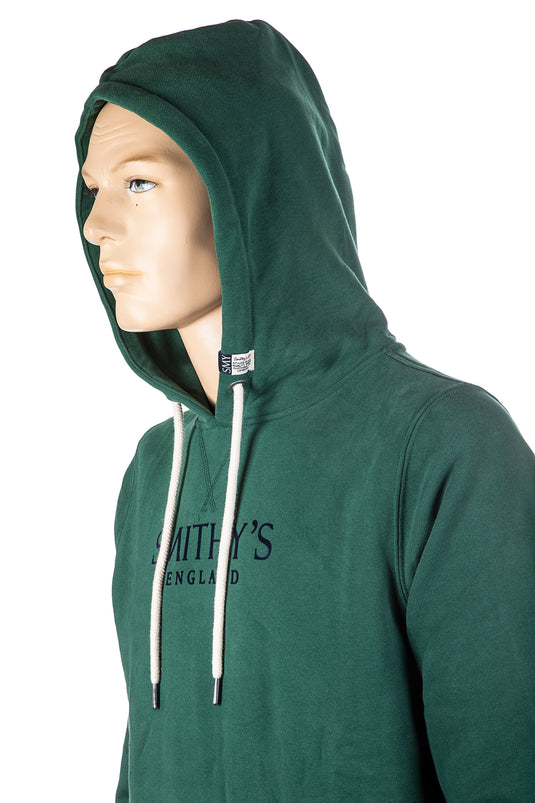 smithy's felpa uomo chiusa con cappucio e marsupio colore verde 