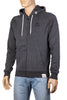 SMITHY'S men's hooded zip sweatshirt dark grey marl