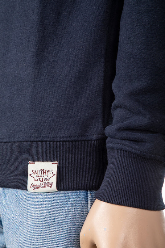 smithy's felpa uomo girocollo con ricamo colore verde 