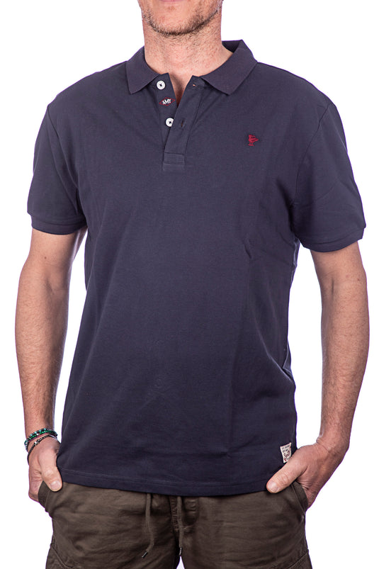 Polo uomo basica Smithy's blu navy<BR/> 