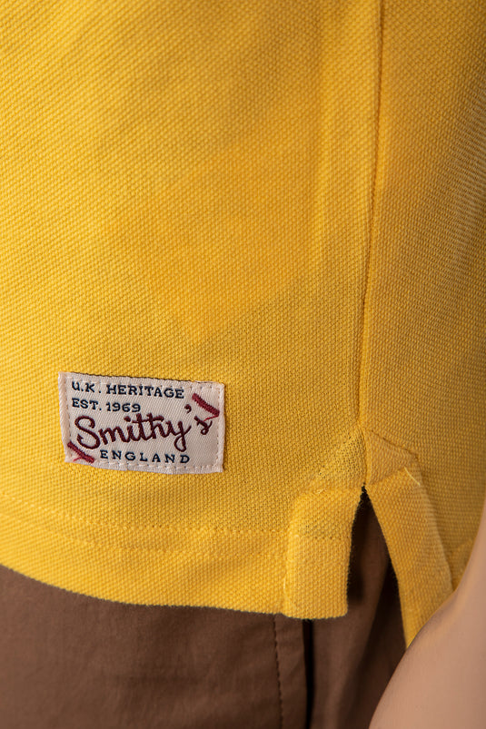 Polo uomo basica Smithy's gialla<BR/> 