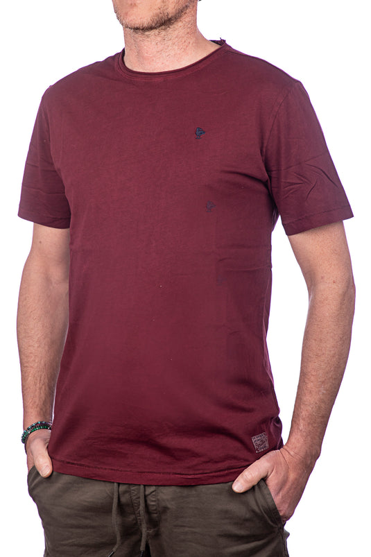 T-shirt uomo basica Smithy's bordeaux 