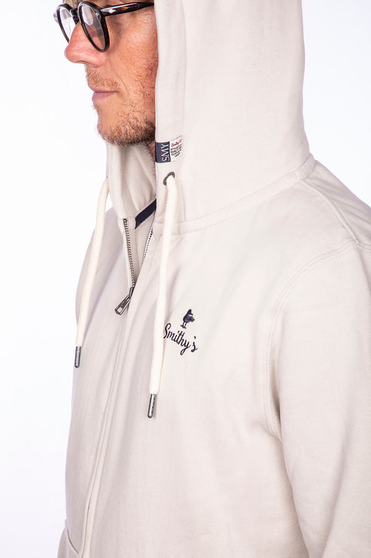 smithy's felpa  uomo zip lunga Cemento 