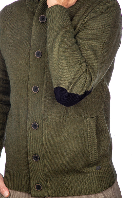 Smithy's maglia cardigan uomo con bottoni e zip 