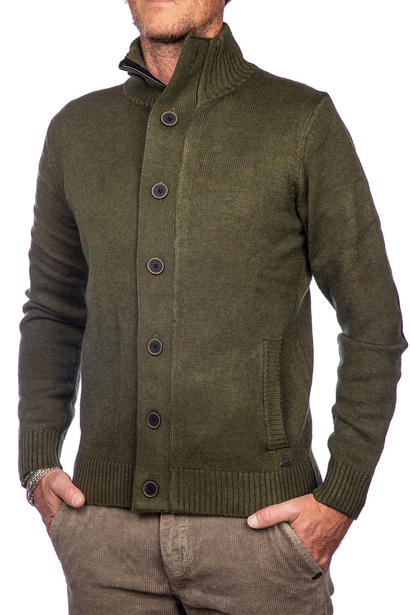 Carica immagine in Galleria Viewer, Smithy's maglia cardigan uomo con bottoni e zip 
