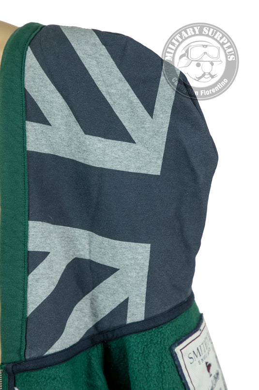 Smithy's felpa hoodie zip lunga e cappuccio  uomo Navy Blue 