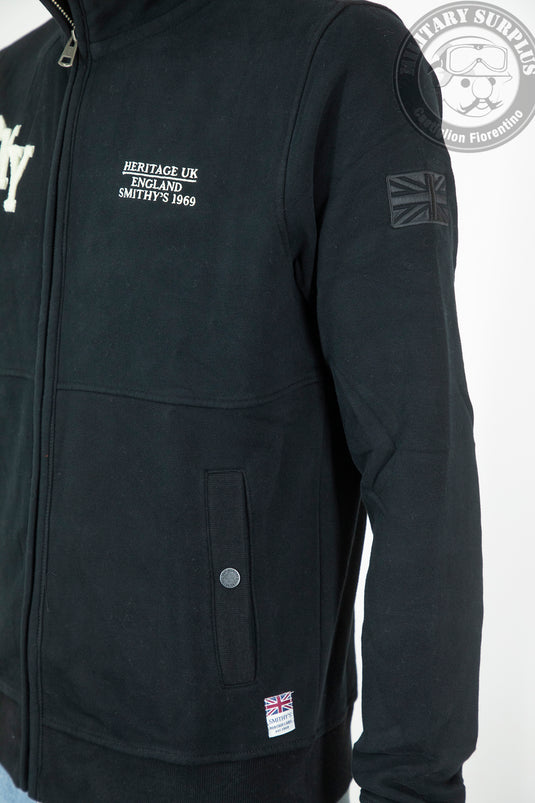 Smithy's felpa full zip uomo Nero 