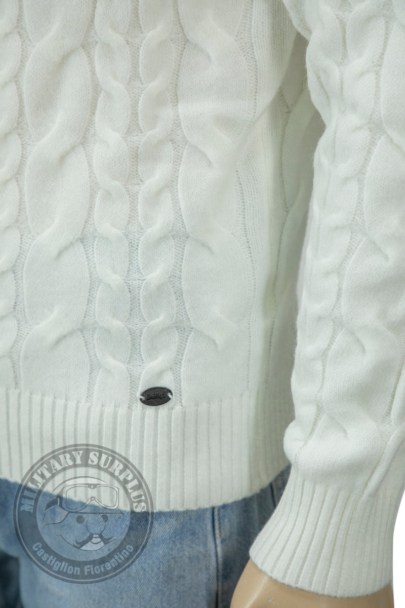 Carica immagine in Galleria Viewer, Smithy's maglioncino collo alto sailor uomo Bianco 
