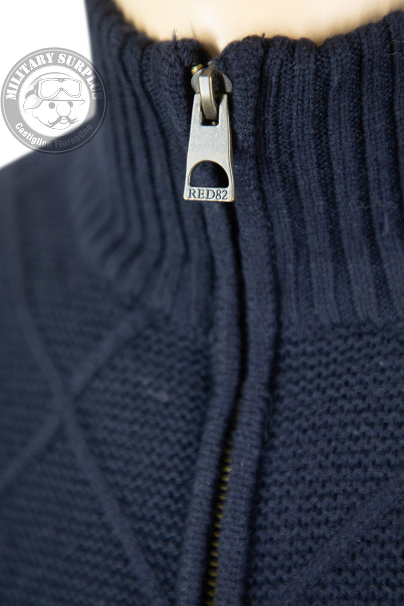 Carica immagine in Galleria Viewer, Smithy's maglioncino mezza zip uomo Blu navy 
