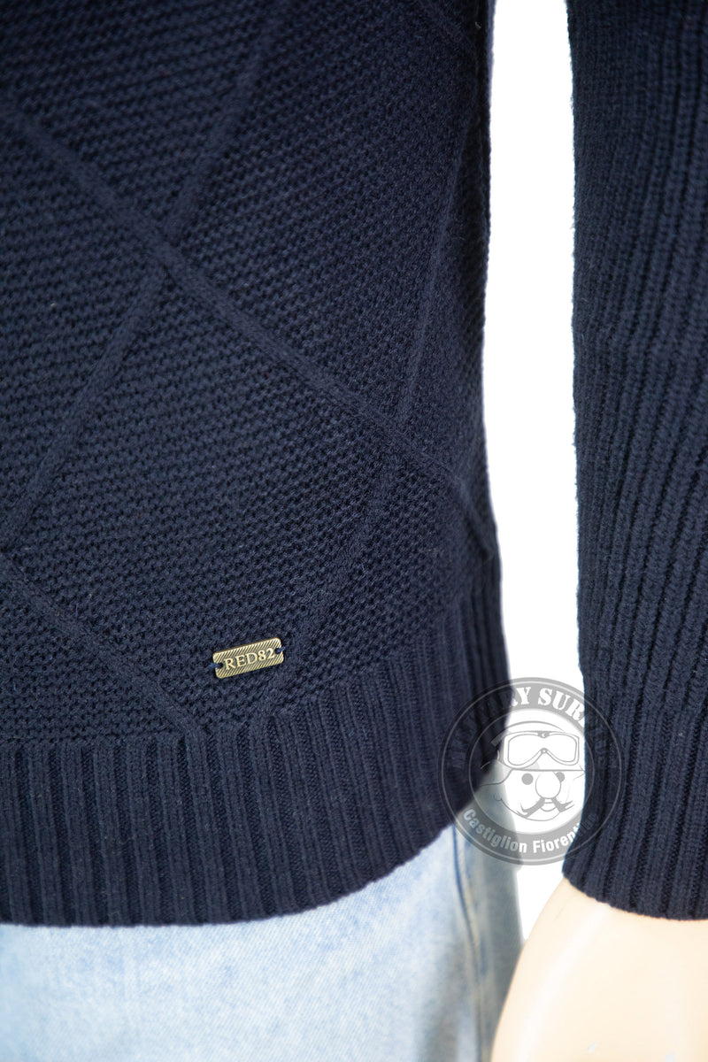 Carica immagine in Galleria Viewer, Smithy's maglioncino mezza zip uomo Blu navy 
