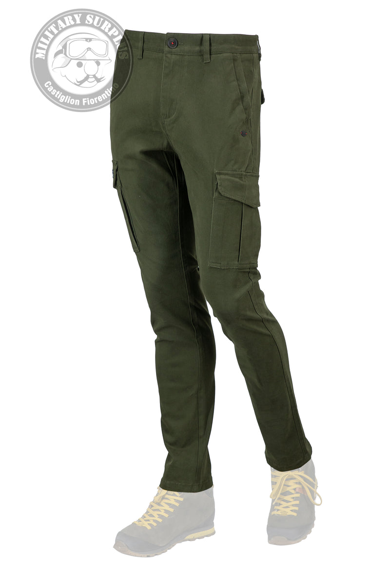 Load image into Gallery viewer, Smithy's pantaloni cargo uomo military green 
