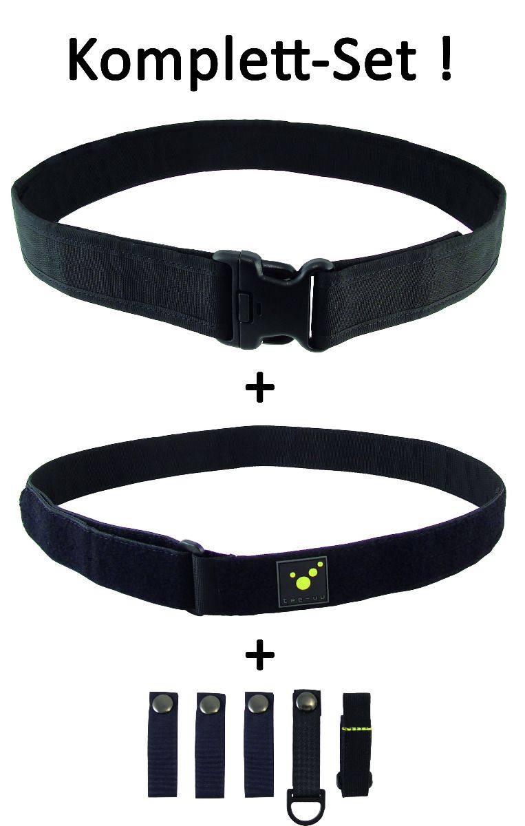 Load image into Gallery viewer, BLACK BELT cinturone in cordura con sottocintura a velcro 
