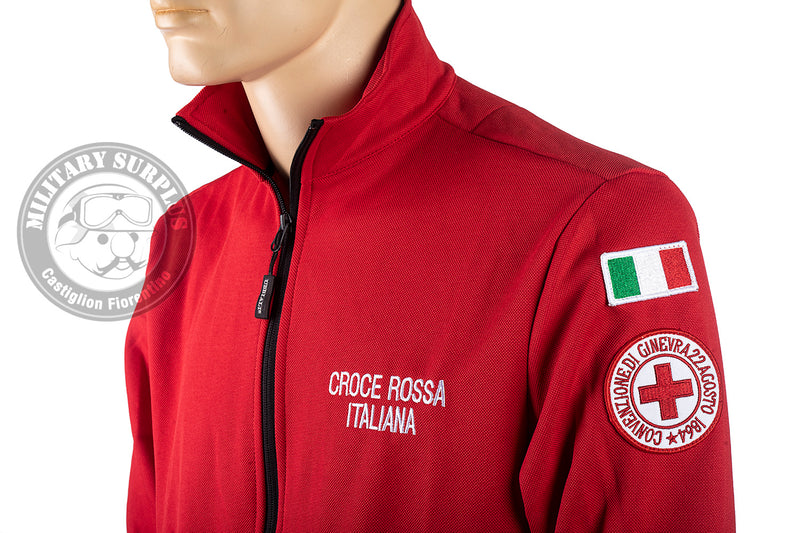 Load image into Gallery viewer, Felpa tecnica zip lunga in micropile CROCE ROSSA ITALIANA 
