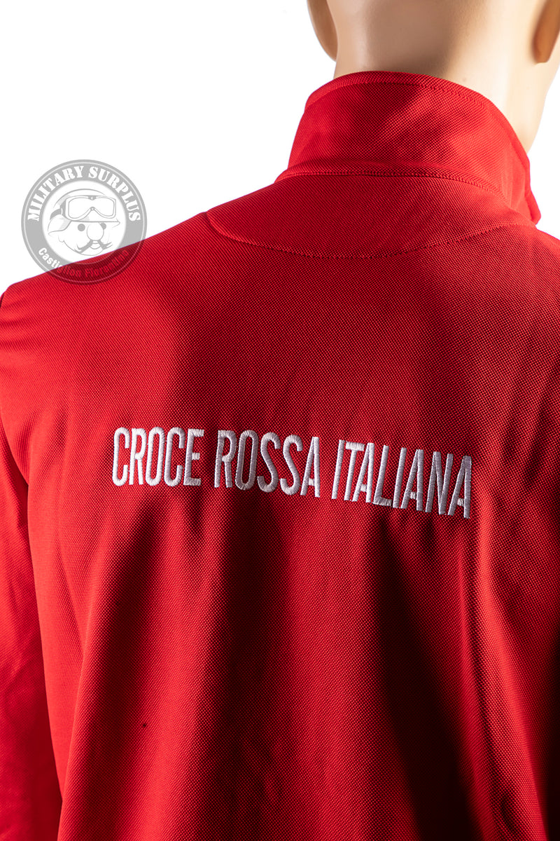 Load image into Gallery viewer, Felpa tecnica zip lunga in micropile CROCE ROSSA ITALIANA 
