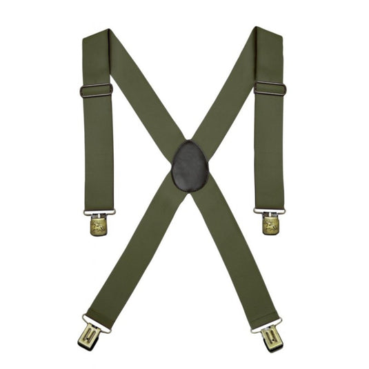 Bretelle uomo elasticizzate con fibbie ad alta resistenza colore verde Verney-Carron<BR/><BR/> 