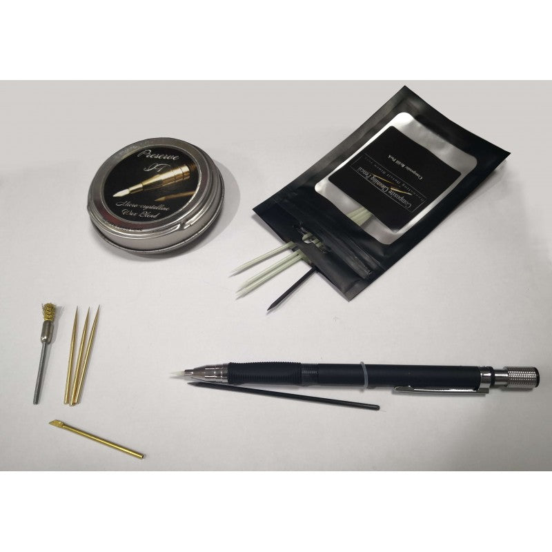 Load image into Gallery viewer, superkit composite cleaning pencil+ refill pack+spazzola+ punte in ottone 
