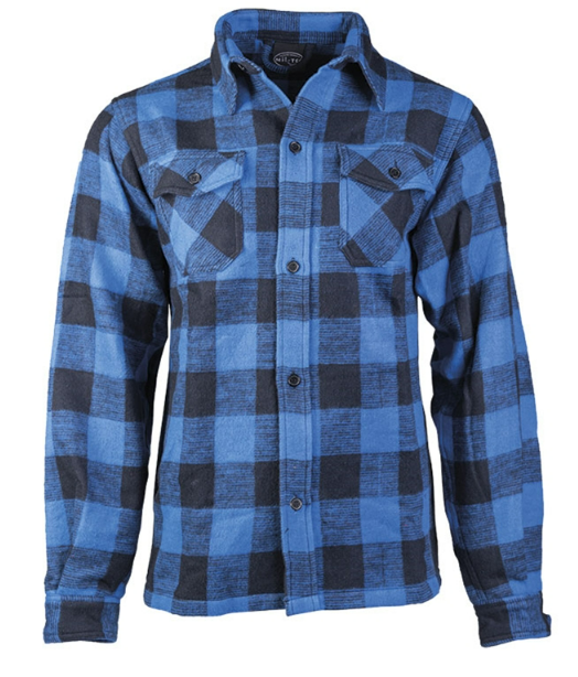 Carica immagine in Galleria Viewer, Camicia boscaiolo a quadri in flanella Blu \ Nero 

