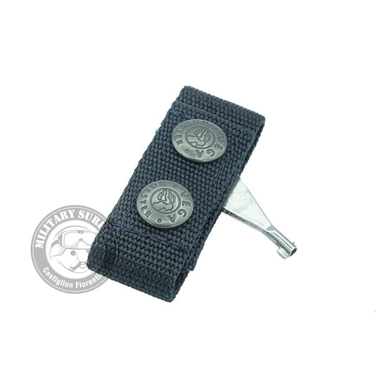Distanziale con chiave per manette, a nastro in cordura. colore blu 