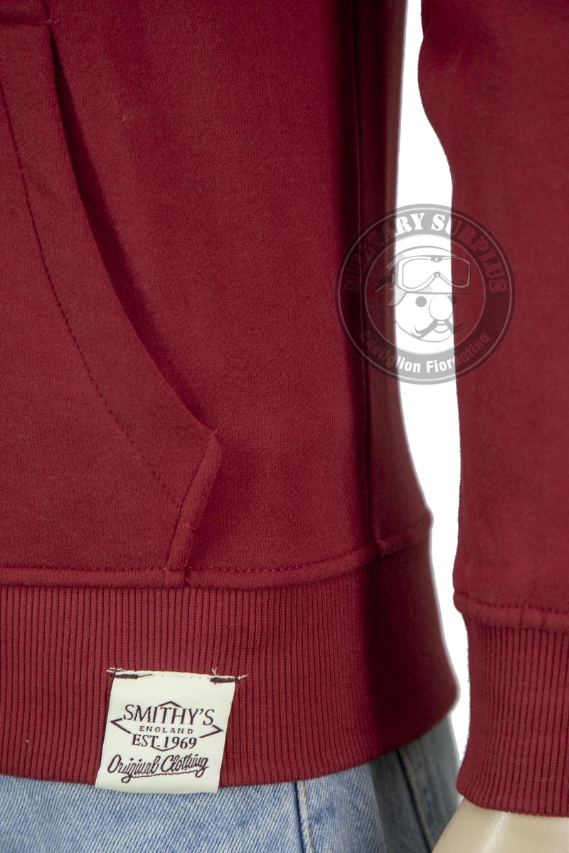 Carica immagine in Galleria Viewer, Smithy's felpa uomo cappuccio e zip rosso mattone 
