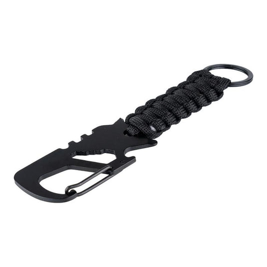 Portachiavi  in paracord con multiuso NERO 