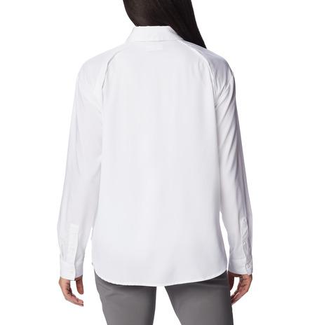 camicia donna estiva protettiva con filtro solare upf 50 e tecnologia traspirante. columbia Bianco 