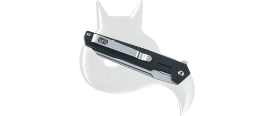 black fox jimson folding knife 440c black g10 satin grey blade 