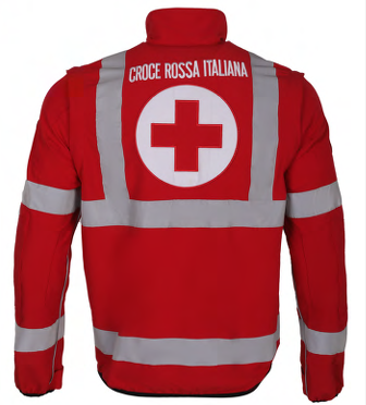 Giubbino operativa Croce Rossa Italiana maniche staccabili 