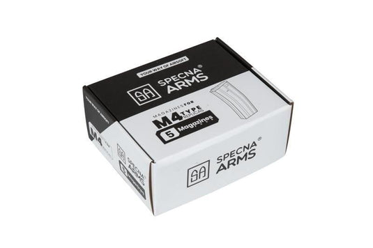 set di 5 caricatori hi-cap 300 bb per repliche m4/m16 - nero 