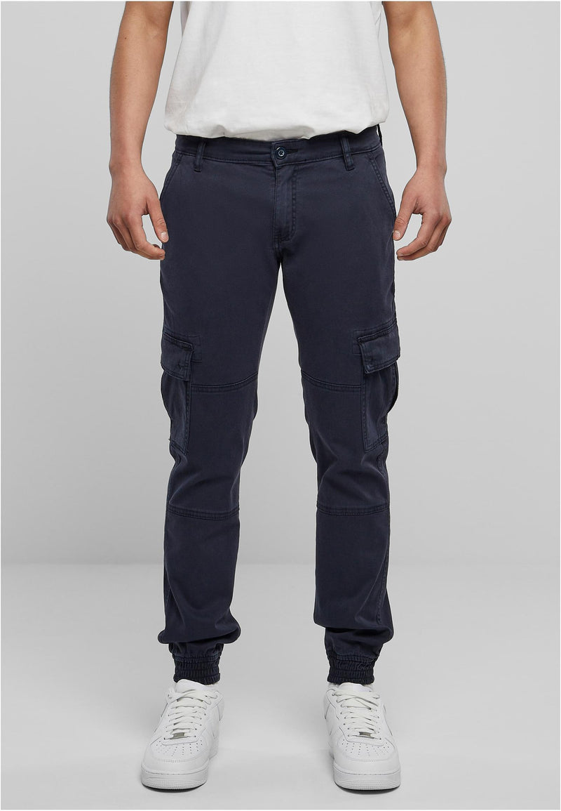 Carica immagine in Galleria Viewer, Cargo washed jogging twill pants Midnight Blue 

