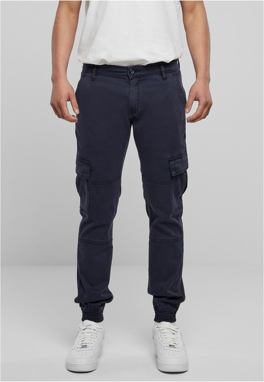 Cargo washed jogging twill pants Midnight Blue 