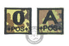 RANKS Blood type embroidery with velcro 4x4 cm VEGETATO BASE BLACK BORDER various groups
