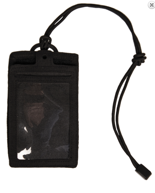 Load image into Gallery viewer, identity case  nero portabadge in cordura da collo 
