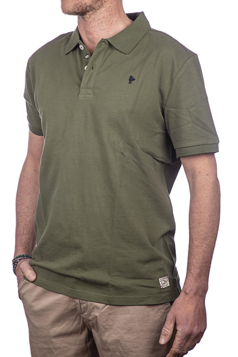 Carica immagine in Galleria Viewer, Polo uomo basica Smithy's verde militare 
